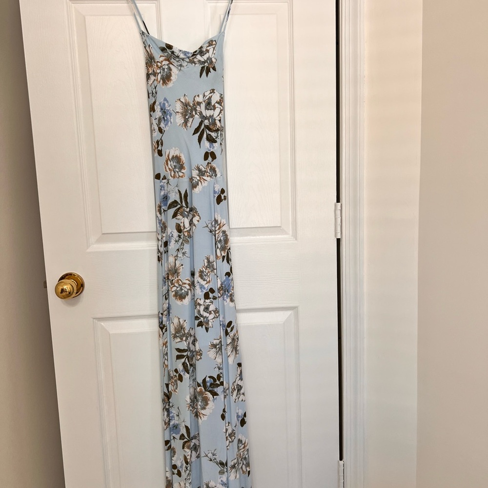 Leith Floral Blue Maxi Dress